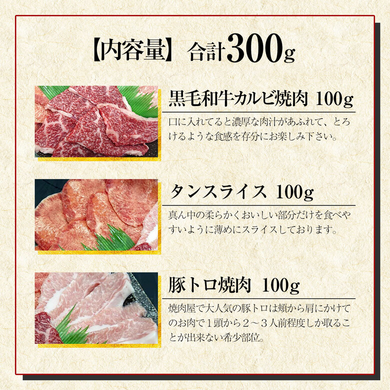 お一人様 焼肉セット黒毛和牛 100g 300g BBQ BBQセット ひとり焼肉 カルビ キャンプ肉 キャンプ飯 ソロキャンプ タンスライス  バーベキュー 合計 焼肉 焼肉セット 豚トロ 買い物 カルビ