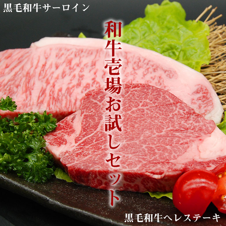 お試しセット【 3 】黒毛和牛 ヘレ ヘレステーキ 150g 黒毛和牛 サーロイン サーロインステーキ 200g 合計 350g フィレ フィレステーキ ステーキ ヒレ 焼肉 バーベキュー 鍋 しゃぶしゃぶ すき焼き BBQ BBQセット お試しセット 人気 お肉|牛肉とハンバーグの和牛壱場