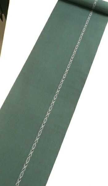 A11 未使用 反物 正絹つむぎ 紬 絹100% 紫式部色地 幅36cm 着尺 格子紬 正絹きもの 反物 未仕立て品 紬 赤 オレンジ 黄色