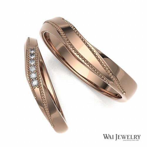 最先端 楽天市場 結婚指輪 ピンクゴールド K18pg マリッジ ペアリング 2本セット 天然ダイヤモンド ブライダル ペア結婚指輪 自社製造で安心の品質でお届け ミル打ち 指輪 レディース おしゃれ シンプル リングケース 母の日 父の日 ペアギフト ワイジュエリー楽天