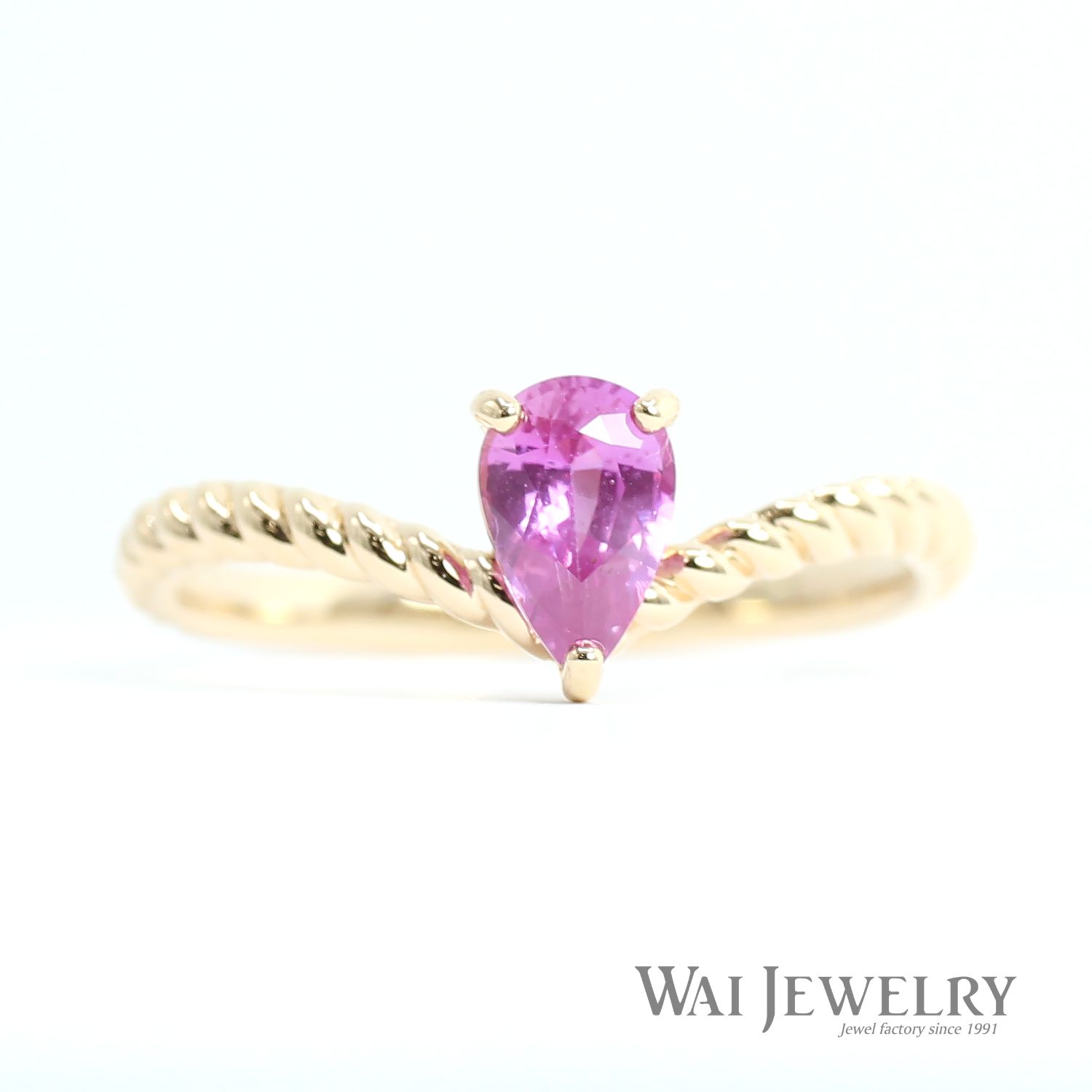 ピンクサファイア0.616ct K18PG 30代 40代 50代 女性 デザイン上品指輪 レディース アクセサリー ring ギフト普段使い 保証書 送料無料 9月誕生石 プレゼント 色石 送料無料 鑑別書付き 母の日
