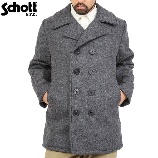 Schott Leather Pea Coat Men S Legendary Usa Gallery