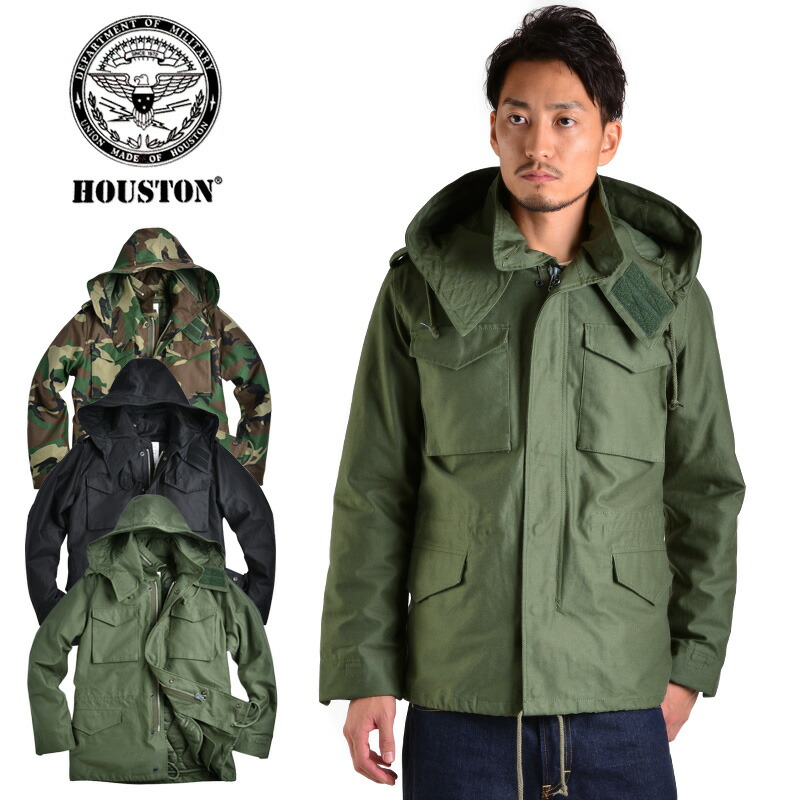 HOUSTON ヒューストン HOODED M-65 FIELD JACKET フーデッド M-65フィールドジャケット 50307 メンズ ミリタリー ミリタリージャケット M65 M-65