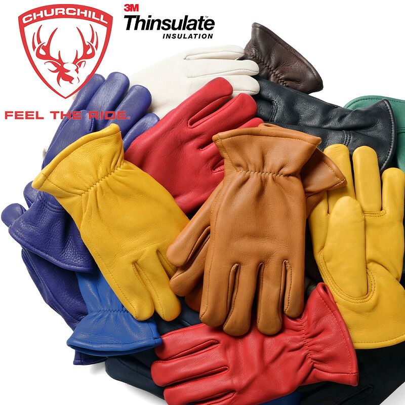 【最短即日発送】★CHURCHILL GLOVE チャーチルグローブ Marverick Classic Thinsulate レザーグローブ【T】【クーポン対象外】｜ 革手袋 本革 バイク 作業 防寒 アメカジ カラー 渋い 丈夫 経年変化 おしゃれ ブランド 春 ミリタリー｜WAIPER店