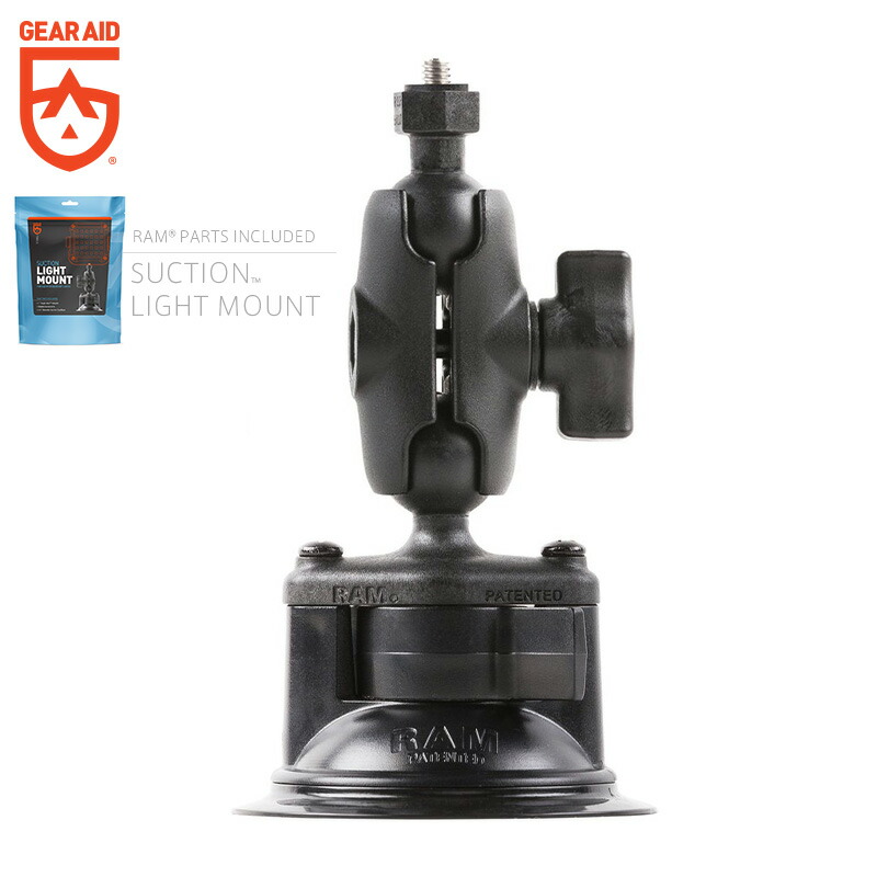 【最短即日発送】GEAR AID ギアエイド 90202 SUCTION（サクション） ライトマウント【クーポン対象外】【T】｜｜ミリタリー カッコいい おしゃれ 春