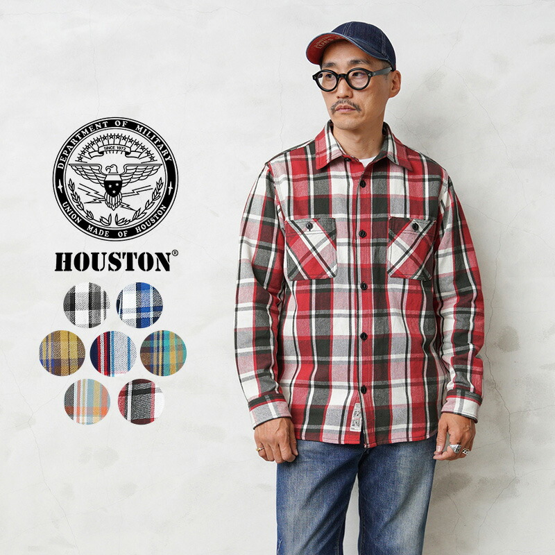 【楽天市場】HOUSTON ヒューストン 40957 チェック ビエラシャツ【R】｜メンズ ネルシャツ 大きいサイズ アメカジ 綿100%