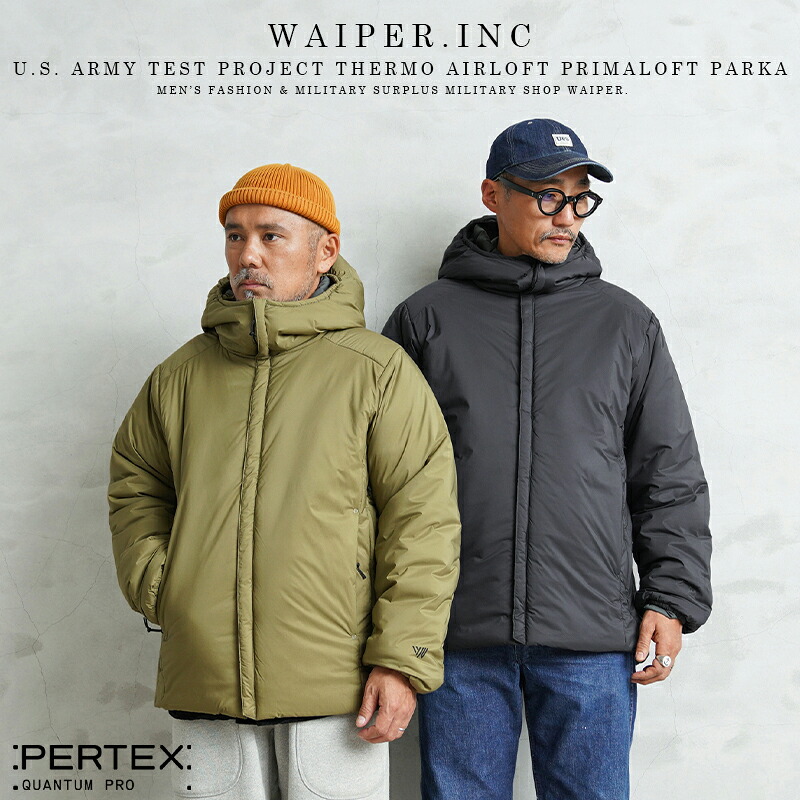 WAIPER.inc 米軍 TEST PROJECT THERMO AIRLOFT PRIMALOFT パーカ PERTEX QUANTUM PRO【WP1125】【T】【クーポン対象外】｜アウター ジャケット コート ミリタリー 春