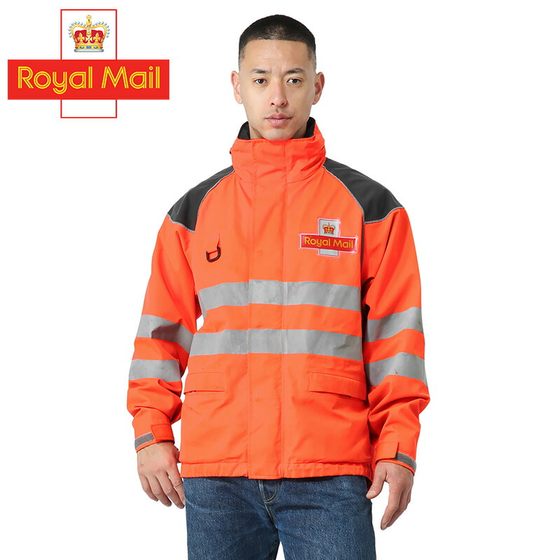 英国　ロイヤルメール　リフレクター　ジャケット　日本人L相当 MILITARY 実物 USED イギリス ROYAL MAIL ロイヤルメール ソフト
