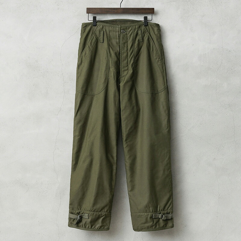 実物 新品 デッドストック 米軍 U.S.NAVY（米海軍）COLD WEATHER（コールドウェザー）A-2 デッキパンツ【クーポン対象外】【I】｜メンズ ボトムス ミリタリーパンツ 軍パン 大きいサイズ アメリカ軍 カーキ 防寒 保温 おしゃれ 古着 ファッション実BOZ