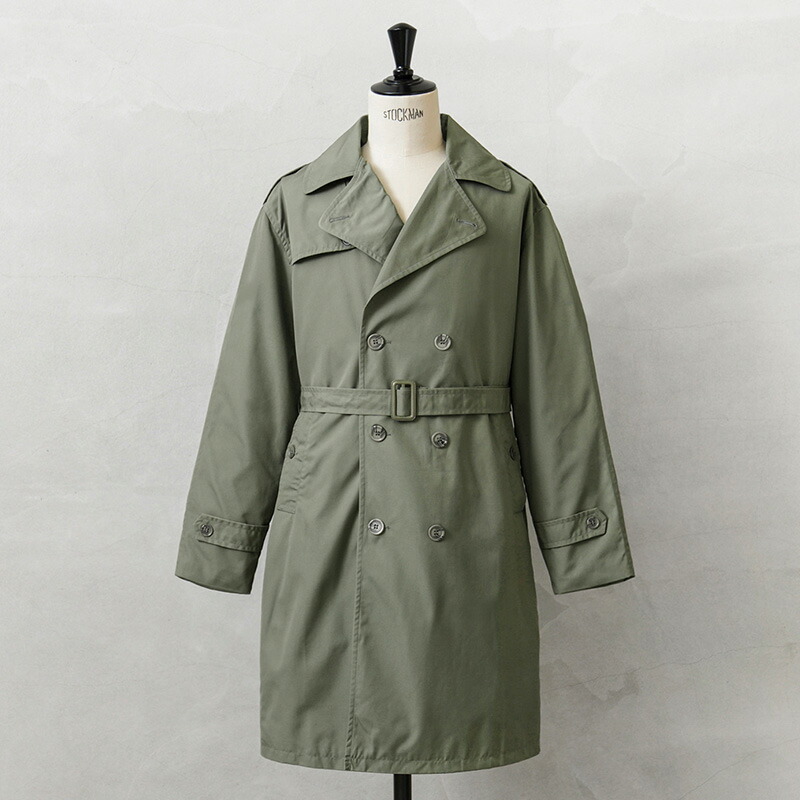 実物 USED イタリア軍 E.I. トレンチコート カーキ ボアライナー