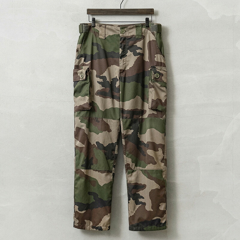 実物 USED フランス軍 SPECIAL WARFARE リップストップ コンバット カーゴパンツ CCEカモ【クーポン対象外】【I】｜メンズファッション ミリタリー アウトドア ワークパンツ 軍パン ミリタリーパンツ 作業着 おしゃれ