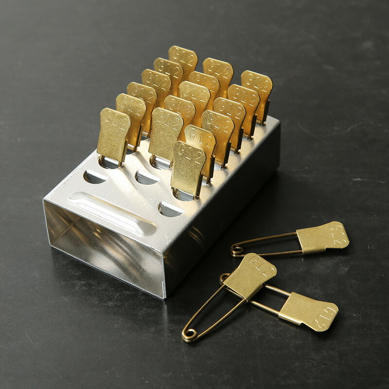 実物 新品 デッドストック 米軍 1970～1980&rsquo;s ヴィンテージ 真鍮製 ランドリーピン 刻印 20本入 ブロックセット【クーポン対象外】【I】 夏 ワイパー｜WAIPER店