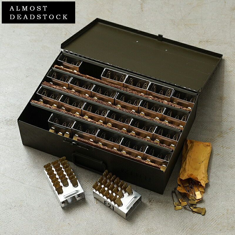 実物 新品 米軍 1980～1990’s ヴィンテージ 真鍮製 ランドリーピン ケース付き フルセット KEYES DAVIS社製 【ALMOST DEADSTOCK】【クーポン対象外】【I】