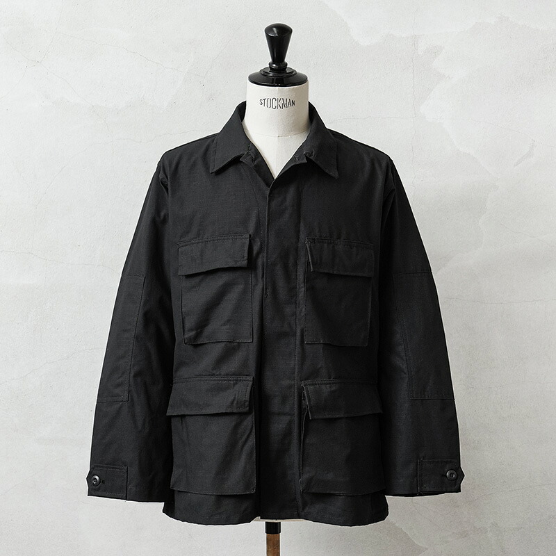 【2月新商品】MADE IN USA 新品 米軍 BDU ジャケット 中期型タイプ リップストップ BLACK【クーポン対象外】【I】 ワイパー 春