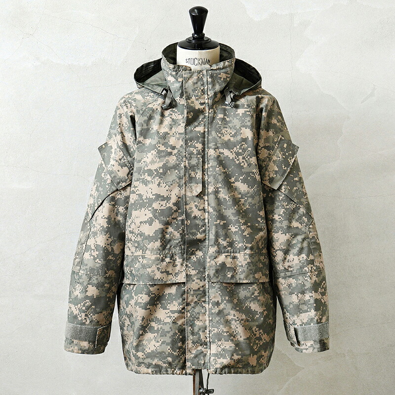 実物 USED 米軍 ECWCS 2nd Gen GORE-TEX パーカ ACU(UCP)【クーポン対象外】【I】|ミリタリー メンズ ゴアテックス パーカー 防水 レインウェア カモフラ 迷彩 夏 ワイパー|WAIPER店