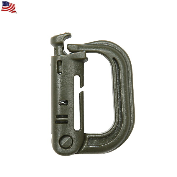 割引クーポン対商品 米軍使用タイプ Grimloc Carabiner カラビナ オープニング 大放出セール OLIVE 95％以上節約 キーホルダーにも最適です 小物やポーチなどを着けるのに大変役立ちますし ミリタリー ベルトループに装着したり T