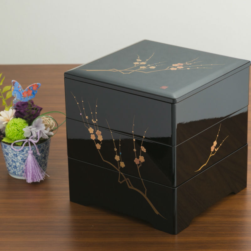 楽天市場】【輪島塗 重箱】四季草花蒔絵輪島/職人/木/あての木/日本製