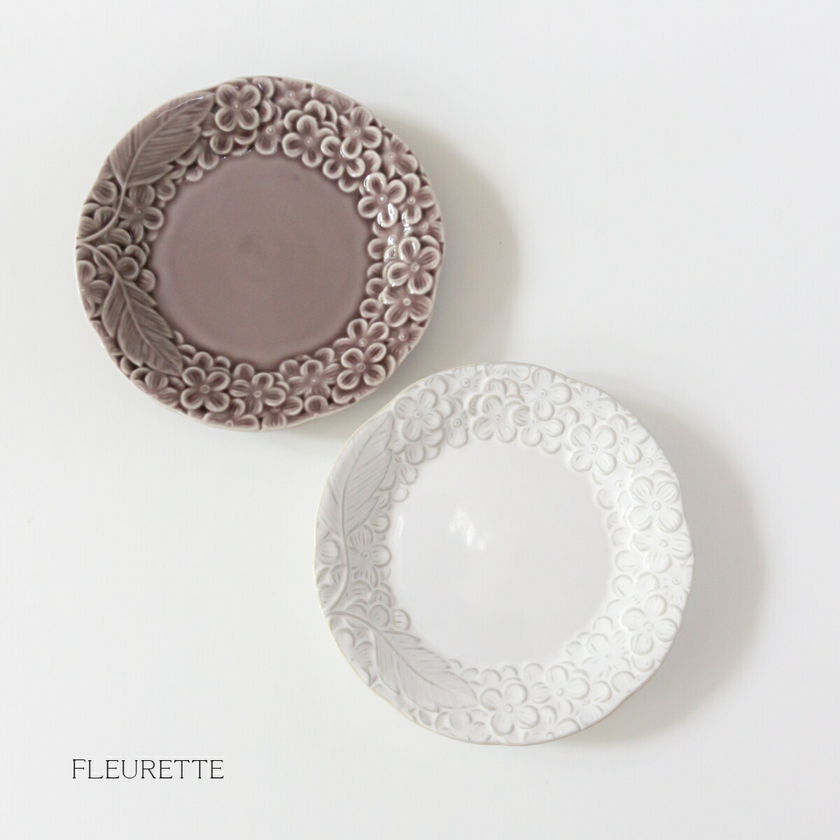 【楽天市場】美濃焼 FLEURETTE フルレット プレート S花柄 アジサイ ケーキ皿 取り皿 小皿 器 陶器 食器 皿 和食器 洋風 ...