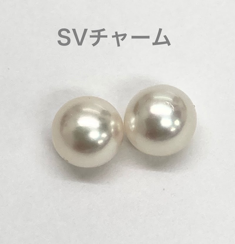 【テリ巻き花珠級】あこや真珠SVチャーム(ピアス用/内径1.8ｍｍ-2.1ｍｍ)6.5mm-7mm　ホワイトピンク　【※チャームは返品不可】品質証明書付き　アコヤ真珠あこやパール　アコヤパール本真珠シルバー6月誕生石シルバー通販220d