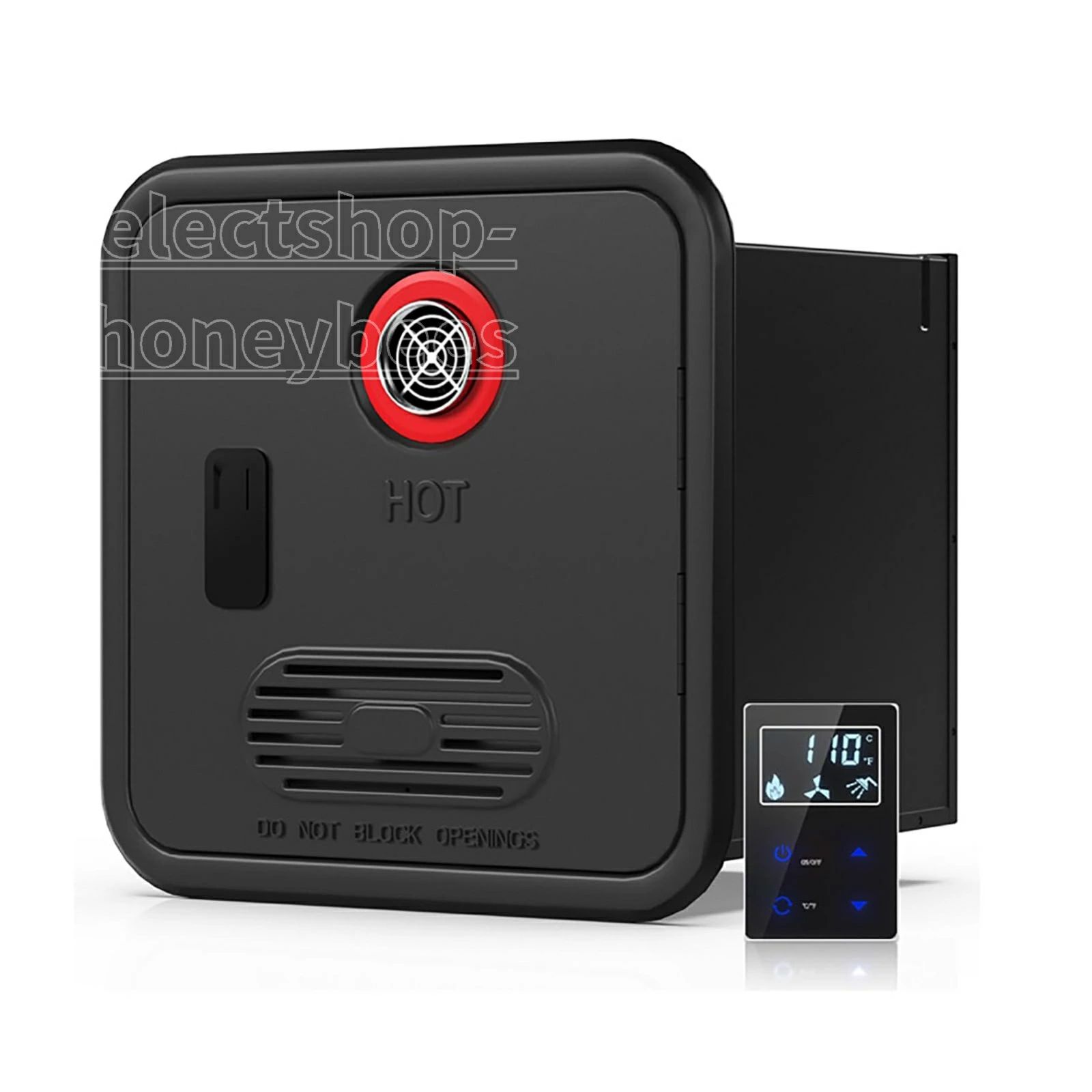 電動サバーバンRV給湯器、55 000 BTU RVタンクレス給湯器、高地対応、DC 12V、15 x 15インチドア付き、全RV対応、シャワーヘッドなし