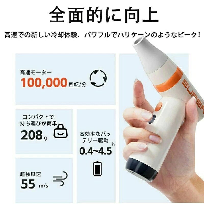 ブロワー 充電式洗車 ブロワー 強力除雪/洗車 ミニジェットファン ハイパワー電動送風機 家庭用 小型 ブロワージェットミニブロワー ミニジェットファン 激吹きミニサイズブロワー 除塵ファン 手持ち 電動工具 52+M/S 100000RPM 車/キーボード掃除 屋外クリーナー