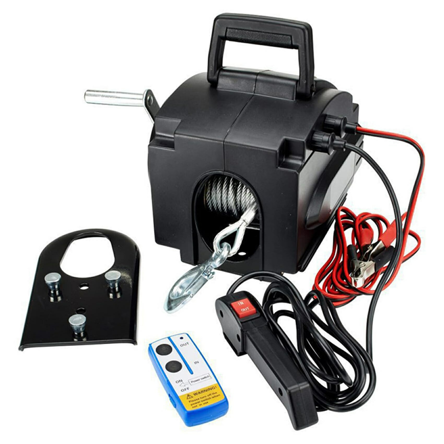 電動轆轤 12v 電動小船轆轤 2000/3500/5000lbs 携帯型 小船/プーリー/レーシングヨット/RV/貨物自動車用 引っ張ること轆轤 取りはからうスターター付き添い人 プーリー 積み降ろす 持ちはこぶ轆轤 ホイスト 3500lbs