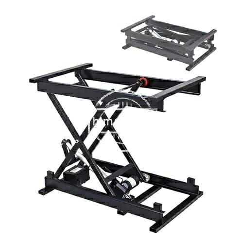 電動昇降台 電動リフトテーブル 昇降台 昇降式テーブル 耐荷重160kg クロス式昇降プラットフォーム 電動昇降スタンド 作業高さ範囲20-68cm 作業台 パソコン テーブル 畳 折り畳み式鉄製フレーム 有線 リモコン付い