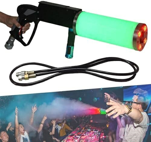 パーティー LED キャノン、ライト付きスモークマシン、ハンドヘルドクライオ CO2 ガン、ナイトクラブバー DJ ジェットエフェクトカラフルなガスホース噴霧器スモークガン付き ナイトクラブ、ウェディングパーティー 34,450円