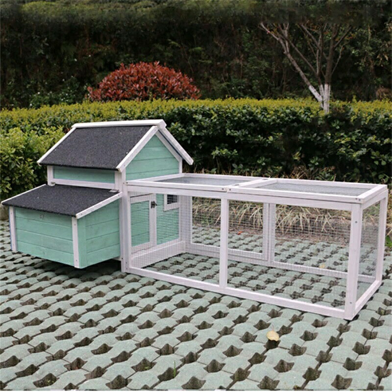 鶏掘ったて小屋 室外 大型 木製+ジンクメッキ鋼製 鳥小屋 鶏書き込み 大屋根付き添い人 高耐久 庭用 栽培所用 耐候性 防雨 防風性 家禽伏せ籠 家兎ハッチ ターキー 家鴨 鵝鳥 意気地無し幽客 家鴨 家兎の御出でになる地用 繁殖伏せ籠 精神的な統合飾り気の無い 青 180cm×90cm×70糎