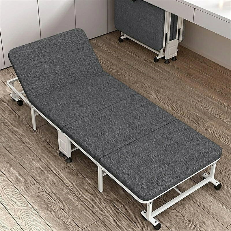 折りたたみベッド 折り畳みベッド おりたたみベッド シングル 簡易ベッド 折り畳み ベッド マットレス付き 5段階調整可能 軽量小型 組立不要 キャスター付き 四つ折り 介護用 仮眠用 来客用 一人暮らし 190*28*100｜ワイズ商店 27,333円