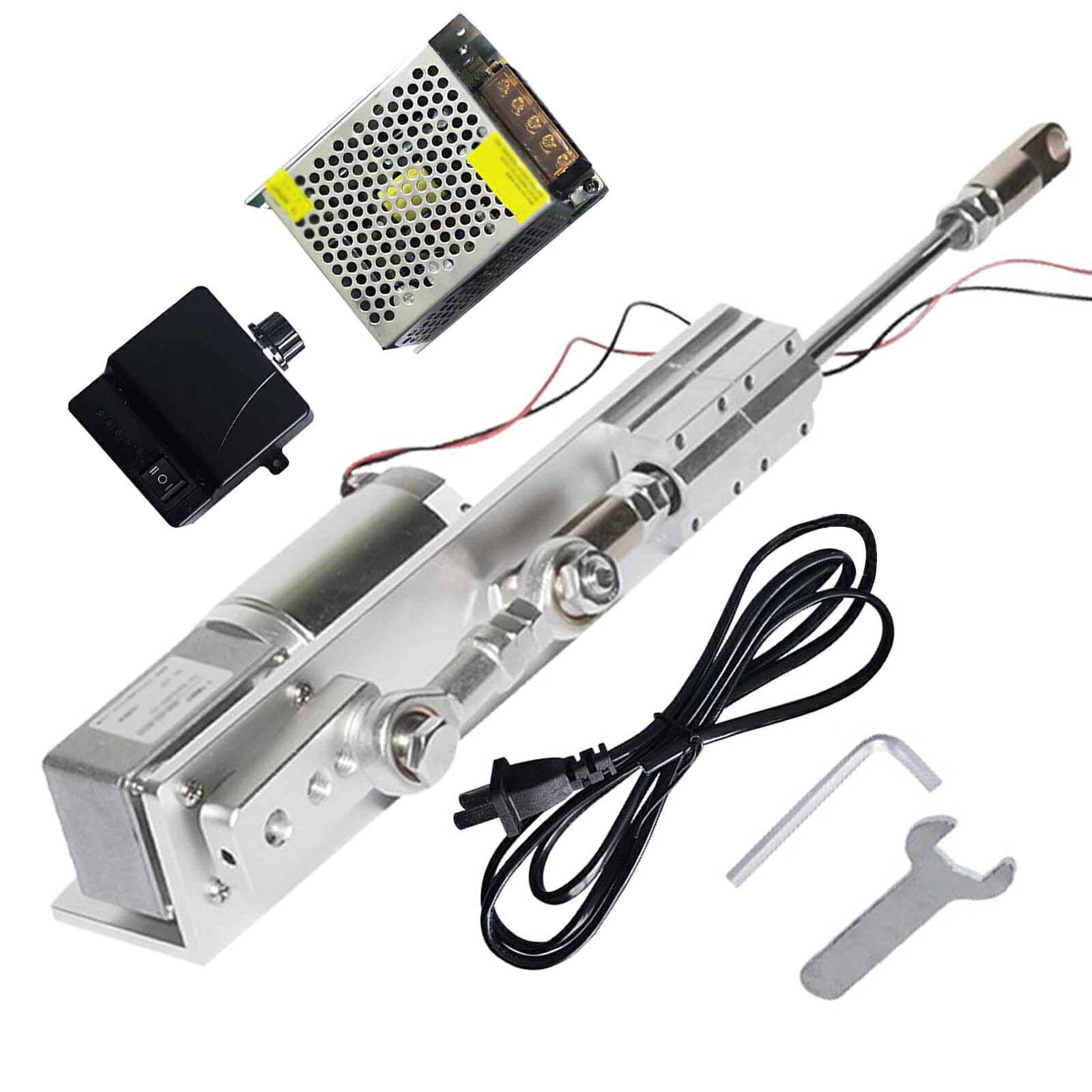 DC 12V/24V 小型往復直線的作動装置 電動伸縮作動装置 トランス状態、スピードレギュレータ付