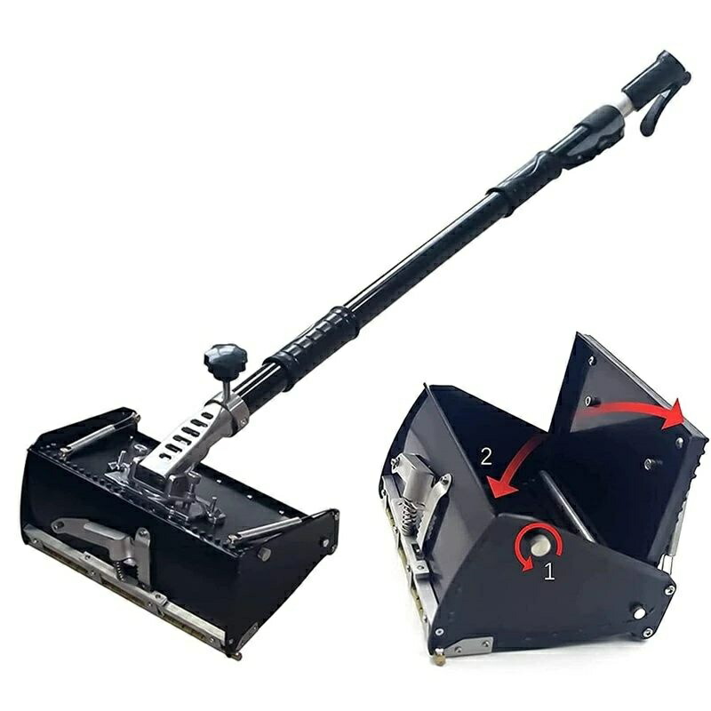 乾式壁フラット仕上げボックスツール 8''/10''/12'' 106-165cmハンドル付き 角度調整可能 ドライウォールフラットパテボックス 乾式壁マッドコンパウンド ドライウォール左官機 乾式壁パテ 壁処理を仕上げ 左官道具 10inches