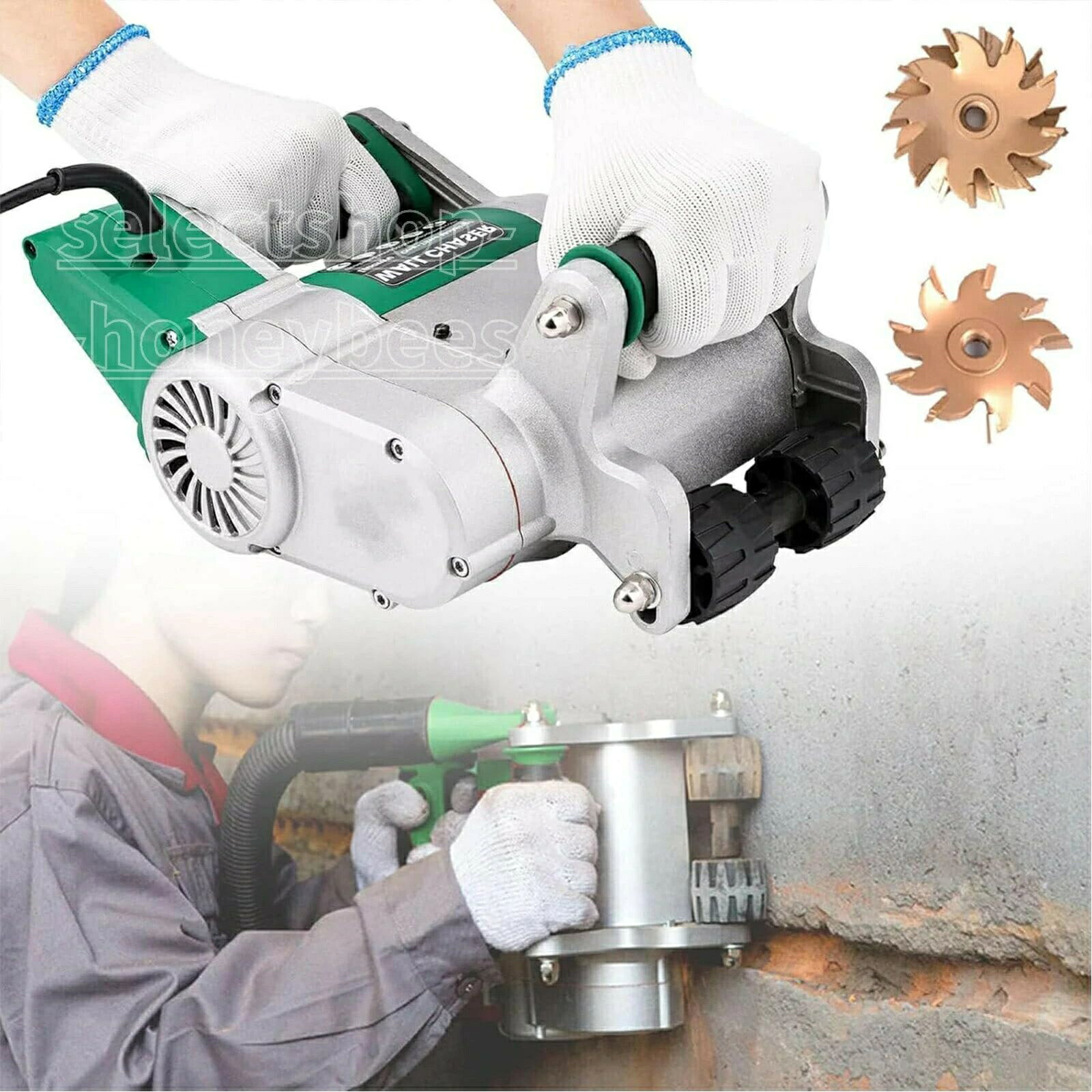 1100W 灯し火壁追跡者 2000R/MIN 壁溝切りはなす機 幅25-35粍 溝切り機 深さ調節する能力のある 混凝土 マーブル 花崗岩 石切り手 節する機 電動物の具 溝掘り