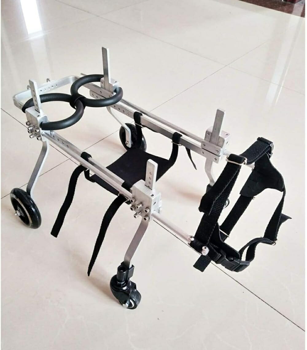 犬用車いす小型・中型ペット用犬車いす調節可能な四輪犬車いす対応車いす 犬用歩行器 犬歩行補助輪 犬用車椅子 ペット用 歩行器 4輪 調節可能 障害者ペット/犬/猫用 後ろ足 ポータブル 犬用車椅子 歩行器 歩行補助 軽量 犬介護 補助輪｜ワイズ商店