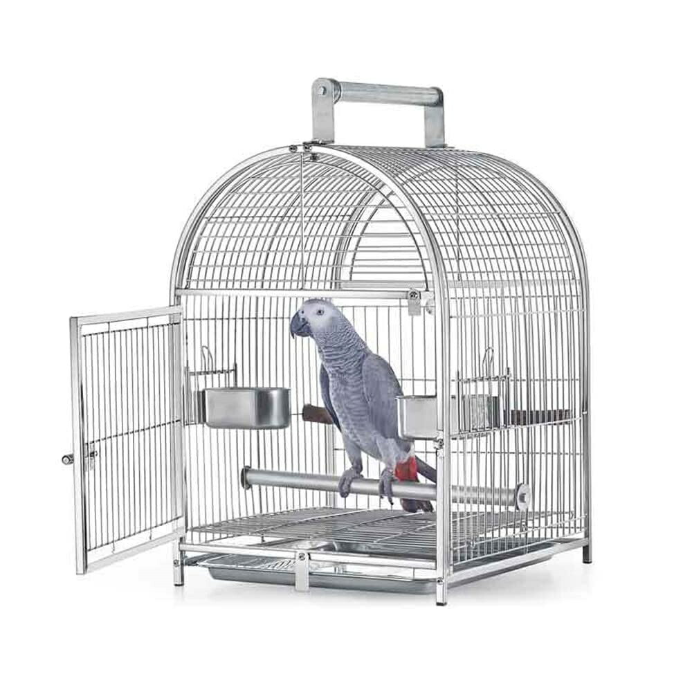 オウム真理教 ステンレス鋼鋼 鳥用持ちはこびかご  中型のオウム真理教に適しています お盆、ボンネット優勝杯2個、スタンディングスティック2本付き添い人