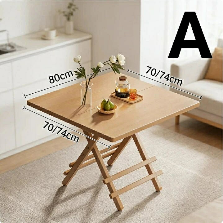 折りたたみテーブル 正方形 80cm×80cm 木製 センターテーブル ダイニングテーブル 折れ脚 サイドテーブル コンパクト 持ち運び 収納便利 省スペース 食卓 1人暮らし おしゃれ ナチュラル 室内 屋外 ウッドテーブル|ワイズ商店