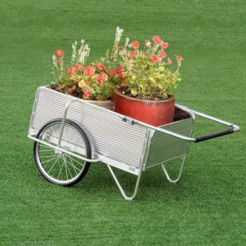 軽銀リアカー 折りたたみ式 リヤカー 農作業 手押し車 荷馬車 刈りいれる手押し車 大電気容量持ちはこび 手押し 軽さ 耐荷重100kg 20inノーパンクタイヤ 大気圏補填不必要 精神的な統合式 納める飾り気のない 持ちはこび送りとどける ガーデニング 農作業に適しています