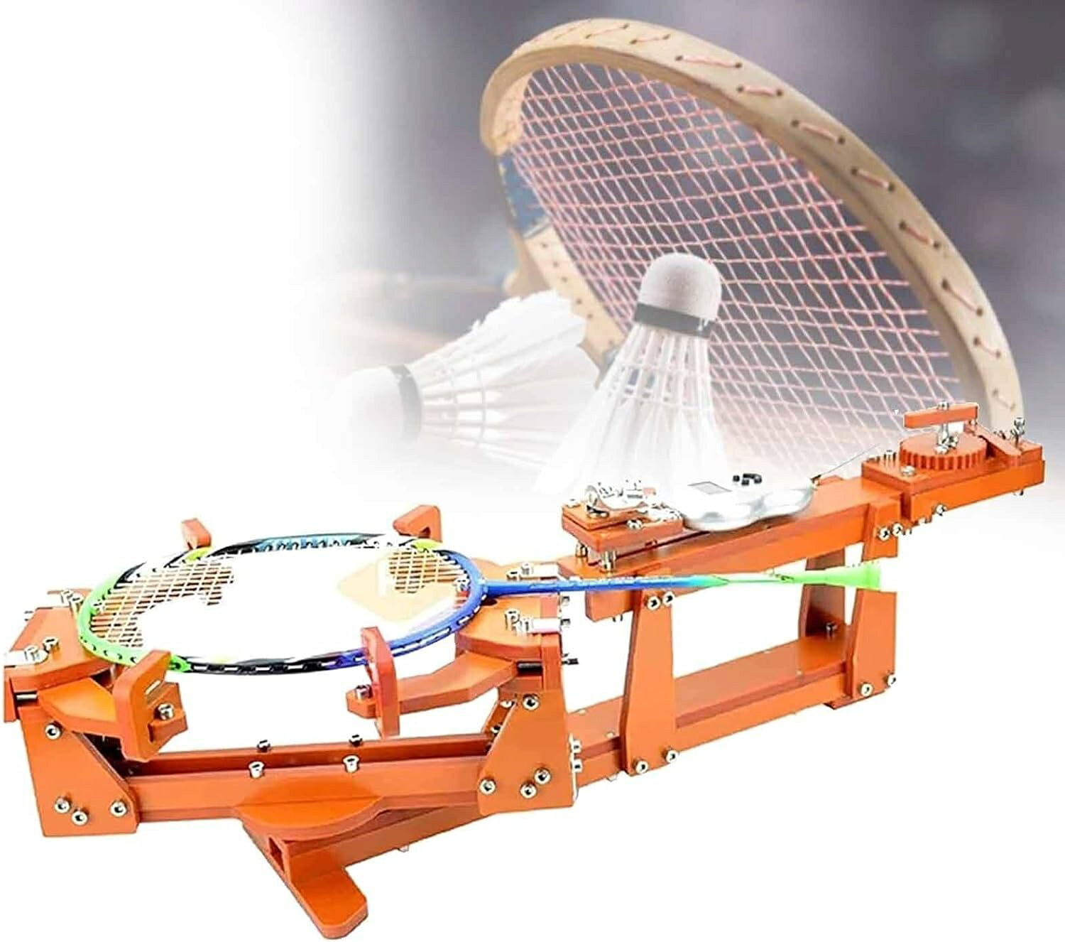 撚り糸器械/テニスラケットストリングマシン、360°バドミントン回転させるデスクトップストリングマシン、物の具と添え物付き添い人バドミントンラケットストリンガー、カボチャ、庭球、またはバドミントン櫂用