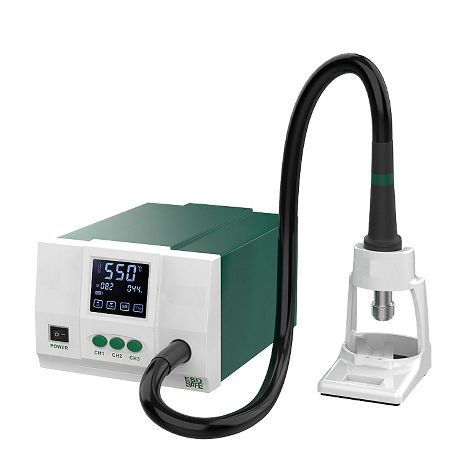 1200Wデジタル見せびらかすはんだ取りあげるステイション、100～550℃プロフェッショナルホットエアリワークステーション、100の風量気泡管水準器、自動小銃休止状態、陰電子備品取りつくろう用