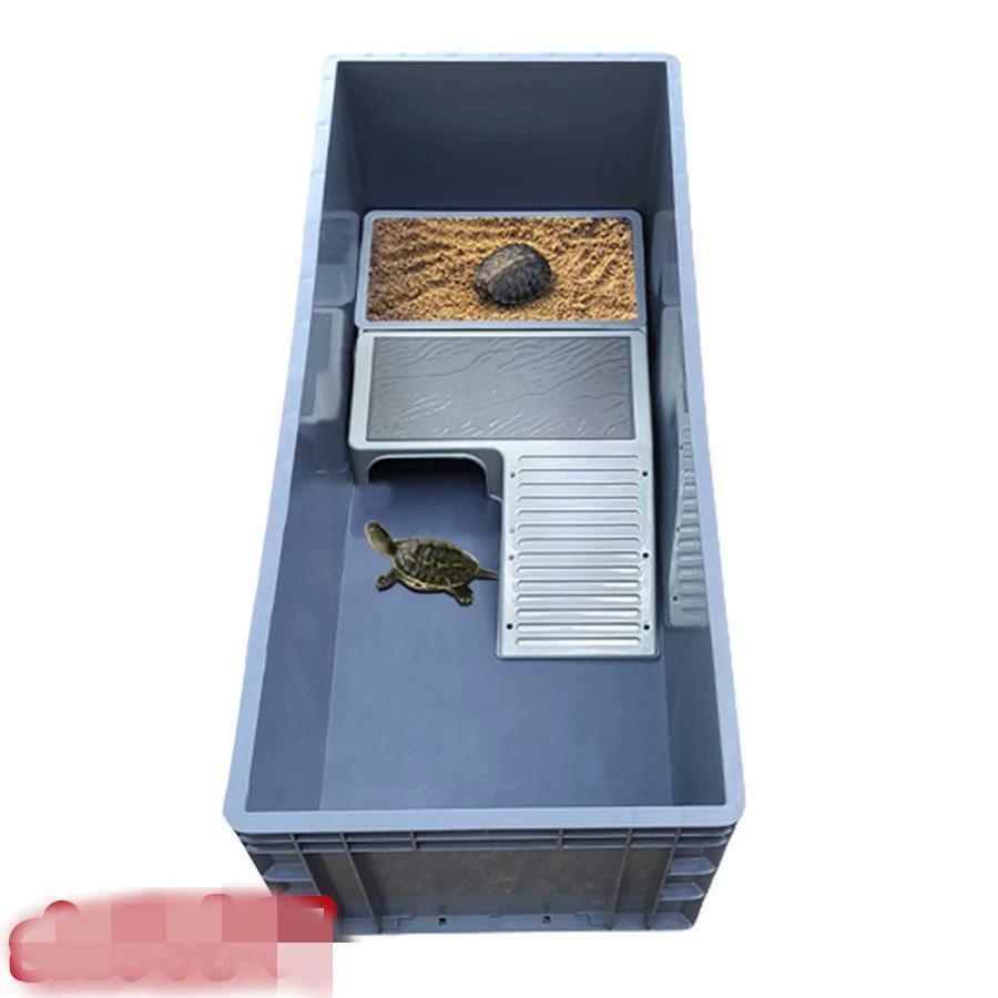 タートルタンク 亀 水槽 大型 プラスチック カメ用水槽 飼育ケース ケージ ボックス 大きい ボックス カメ槽 排水孔 ペット用品 爬虫類 両生類 飼｜ワイズ商店