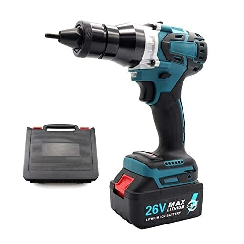 充電式自動リベットナットガン26V、M3-M12ブラシレス電動プルキャップナット/リベットガン、5500Mahリチウムバッテリー付き、ステンレス/鉄/アルミナット用