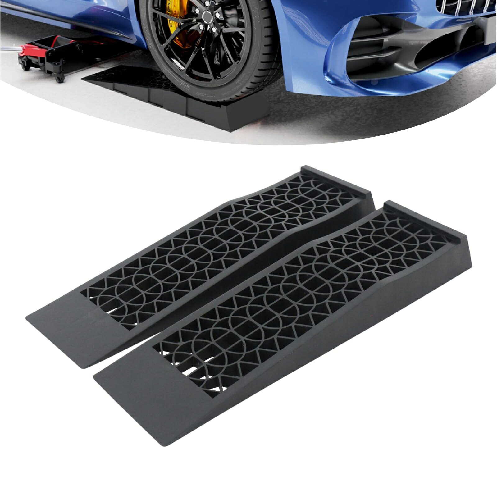 薄型カーサービスランプ 滑り止めブロック付き ポータブルカーレースランプ 車両オイル交換用 メンテナンス用 2個パック
