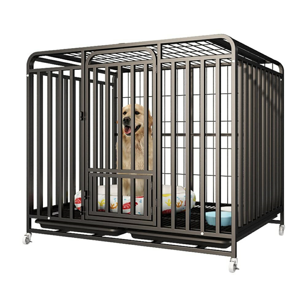 愛玩動物伏せ籠 カゴ ドッグクレート 大型犬 中型犬 室内用便器 響動めき押しとどめる 4輪 錆びにくい ジンクメッキ 愛玩動物伏せ籠 鉄製 犬檻 犬掘っ立て小屋 キャスター付き添い人 角配管 錆押しとどめる 精神的な統合 折りたたみ式 愛玩動物倶楽部 ドッグケージ 大型犬 中型犬