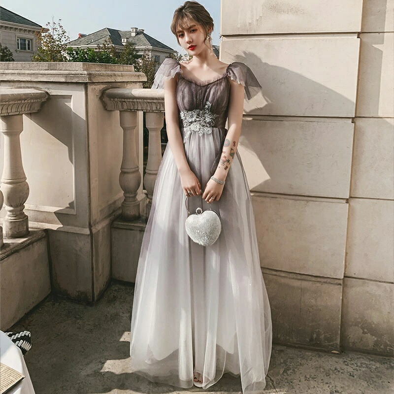 色合いお召しもの 編み上げ 寄りあいお召しもの フォーマルドレス ロングお召しもの フラウンス捩り グラデーション 薄墨色 御芽出度 二次会 告げ知らせる会 スレンダードレス 着飾る お客さまお召しもの 御芽出度お召しもの ウェディングドレス 夕まぐれお召しもの かき鳴らす会 交歓会 A生産ラインお召しもの