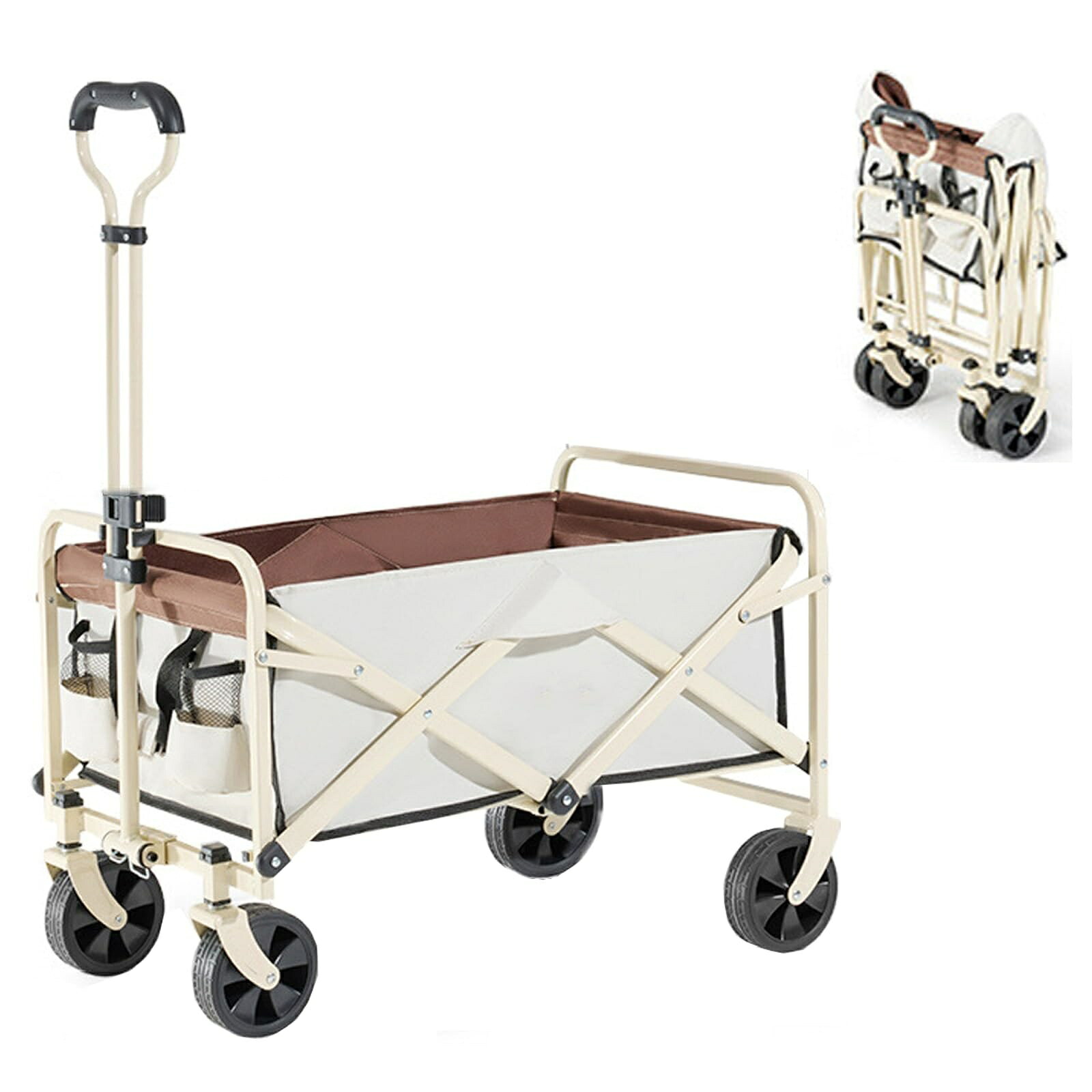 持ちはこび手押し車 アウトドア手押し車 アウトドア手押し車 キャンプカート 手押し車アウトドア 81*48*94珊 大静電容量200L 耐荷重150kg 折り畳み 自主独往納める パウダーコンパクト 軽さ お手て貨物自動車 ビーチフェスティバルショッピングフィッシング用(Color:C)