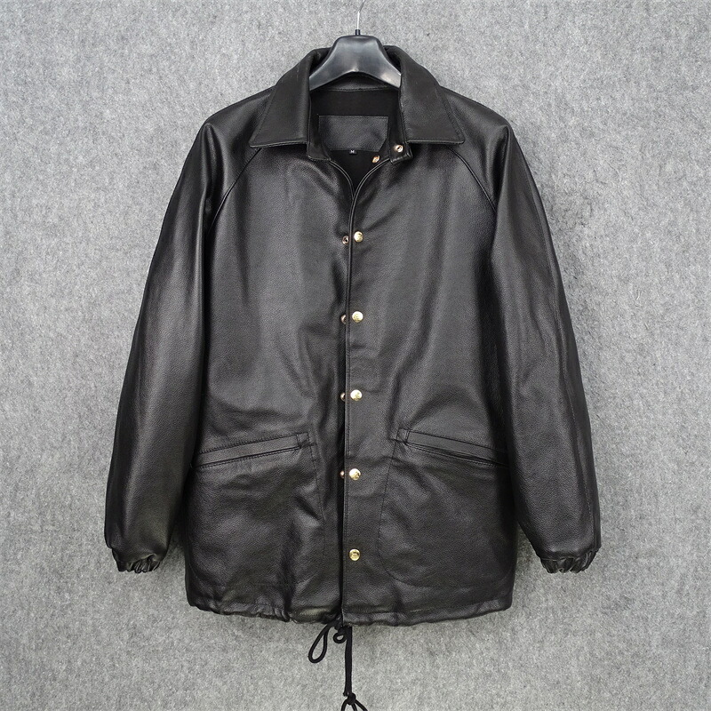 なめし革上衣 窈窕たる 心地よい 本革 牛皮 御膳上等 ライダースジャケット  革ジャン Ｓ～4XL 黒