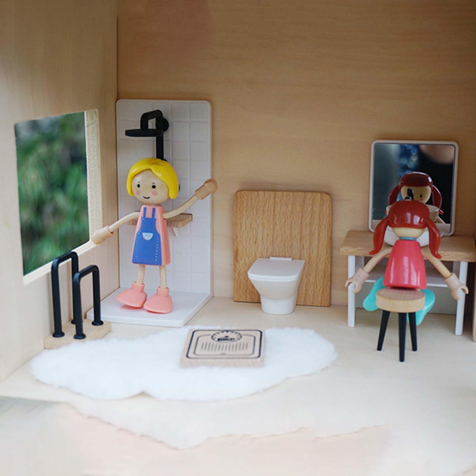 お人形さん棲み家 二階建てバスお部屋仕掛ける - 1/12規摸 バスルームシーン | 赤ちゃん向けごっこ命のせんたく用即物的な細密画調度品とかざり付ける品