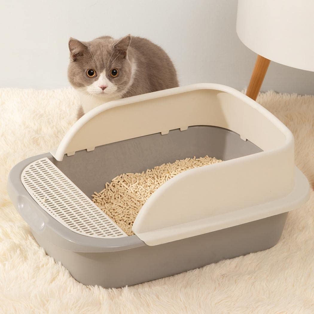 猫 室内用便器 猫砂盆 猫用砂鉢 猫用室内用便器本体 愛玩動物室内用便器 広広とした大いさ 頼もしい 飛散押しとどめる 持っていく助けになる 分け隔てる腹積もり はい芽を減らす 口当たり打つ手 猫属具 愛玩動物属具 (サクラ色 52×36×21.5糎) ピンク 52×36×21.5cm-ブルー 52×36×21.5cm