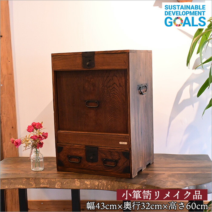 楽天市場】1点物 古びた質感がたまらない 裁縫箱 レトロ 木製