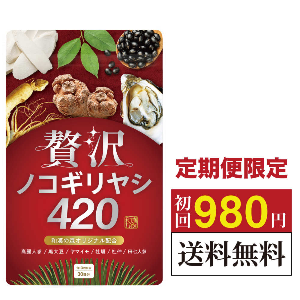 ＼初回980円／ ノコギリヤシ 男性 のこぎりやし 田七人参 高麗人参 贅沢ノコギリヤシEX 黒大豆 牡蠣 サプリメント サプリ 頭皮 和漢の森 漢方 1000